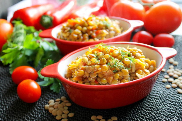 Lentils for garnish