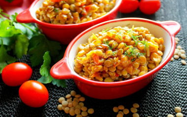 Lentils for garnish