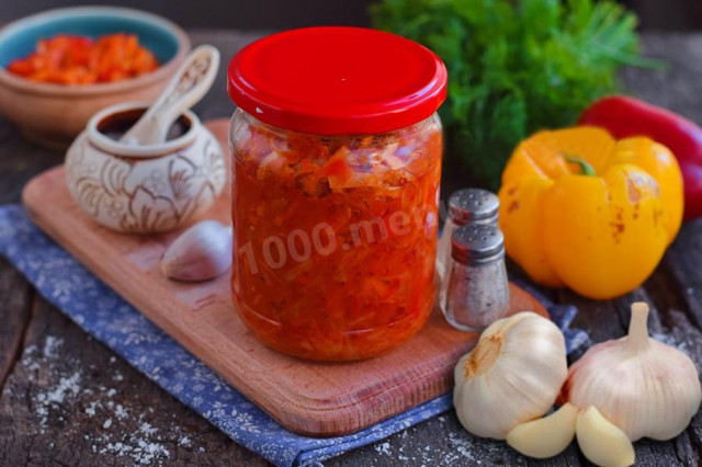 Cabbage soup for winter with tomato paste