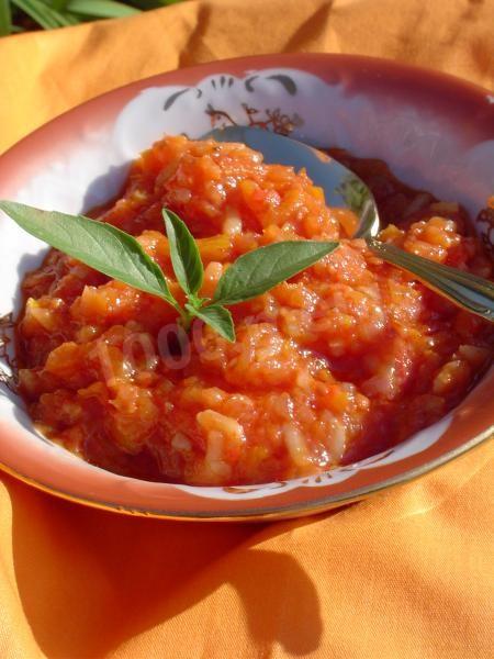 Vegetable stew with rice and tomatoes for winter