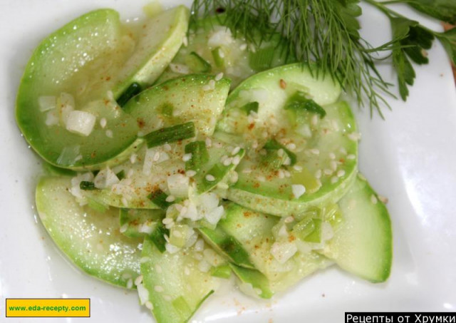 Hot Zucchini salad