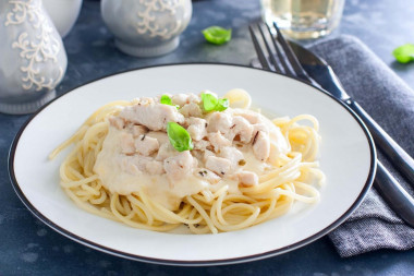 Spaghetti with chicken