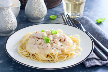 Spaghetti with chicken