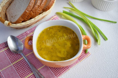 Mushroom soup with mushroom chicken with potatoes