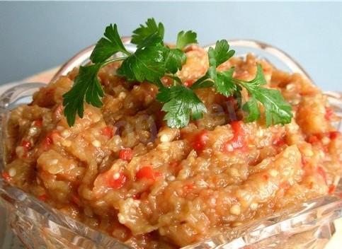 Eggplant and carrot salad for winter