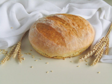 Quick bread in the oven with yeast