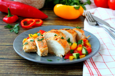 Juicy chicken breasts in the oven