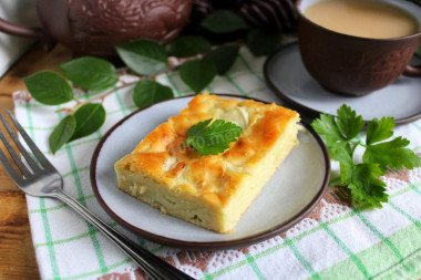 Kefir pie in the oven with cabbage