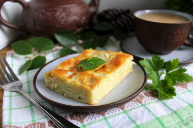 Kefir pie in the oven with cabbage