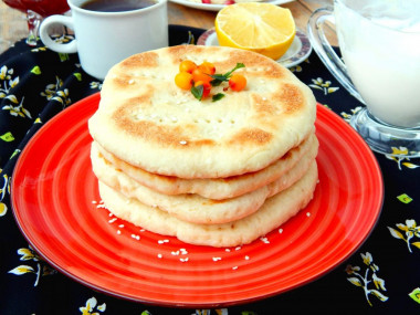 Uzbek tortillas in the oven without yeast