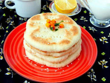 Uzbek tortillas in the oven without yeast