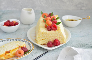 Cottage cheese casserole pp without flour and semolina in the oven