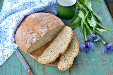 Grey bread in the oven