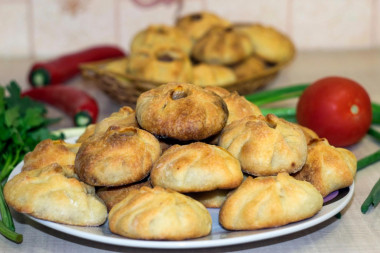 Vak belyash in the oven in Tatar