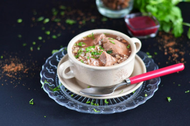 Beef kharcho soup with rice