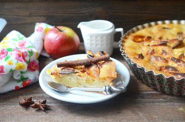 Apple pie on kefir in the oven