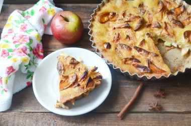 Apple pie on kefir in the oven