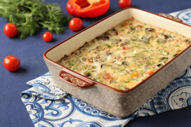 Vegetable casserole in the oven