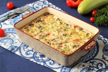 Vegetable casserole in the oven