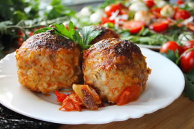 Turkey meatballs in the oven