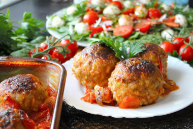 Turkey meatballs in the oven