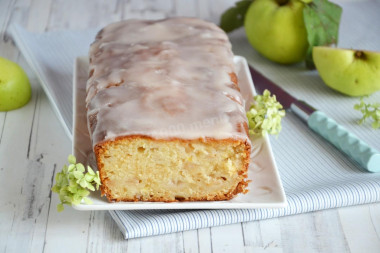 Simple apple cupcake with apples in the oven