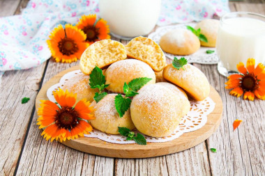 Donuts on kefir in the oven like grandma's