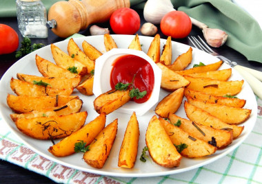 Idaho potatoes in the oven