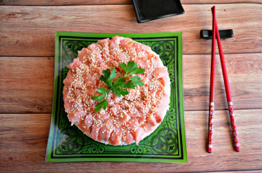 Sushi cake salad