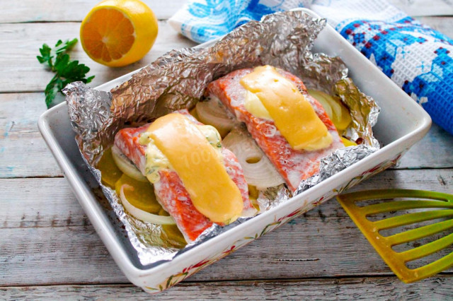 Coho fish baked in the oven