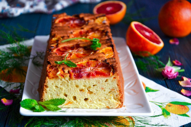 Cupcake with orange in the oven