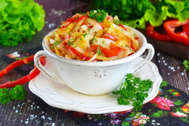 Cabbage in a sleeve in the oven