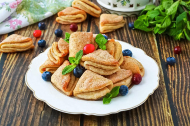 Cottage cheese cookies ears with sugar