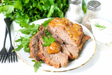 Juicy veal baked in the oven