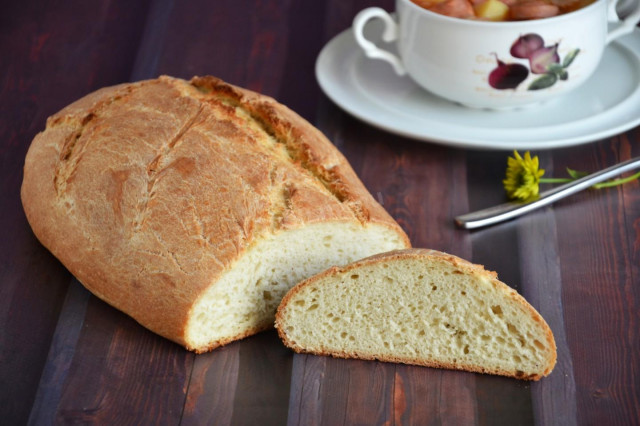 Lean bread in the oven