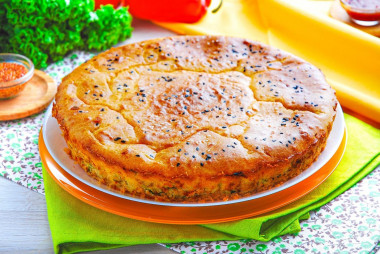 Quick aspic pie in the oven with cabbage