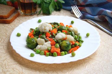 Frozen vegetables in the oven