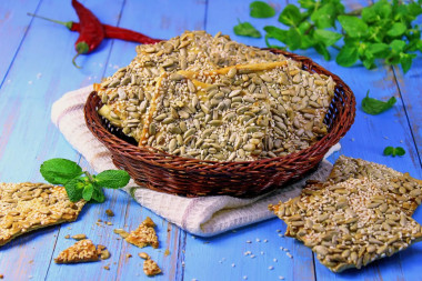 Biscuits with sunflower seeds and sesame biscuits