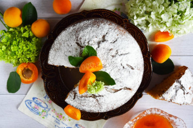 Tea cake made from tea leaves with jam in a hurry