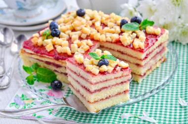 Quick simple sweet cake for tea in the oven