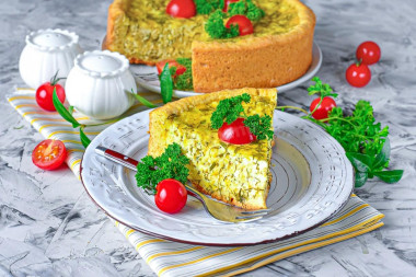 Cottage cheese and cheese pie