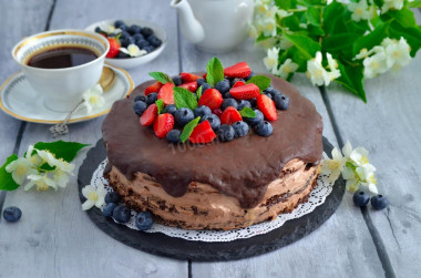 Brownie chocolate cake at home