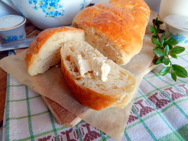 A loaf of dry yeast in the oven