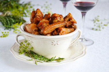 Wings in honey soy sauce in the oven