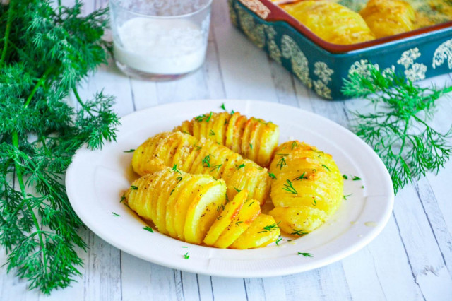 Baked potatoes in the oven