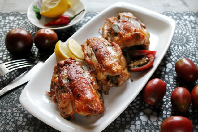 Chicken backs in the oven