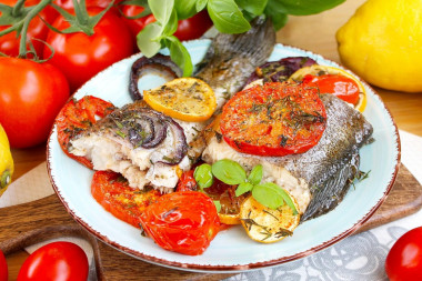 Rainbow trout baked in the oven whole