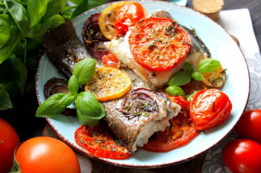 Rainbow trout baked in the oven whole