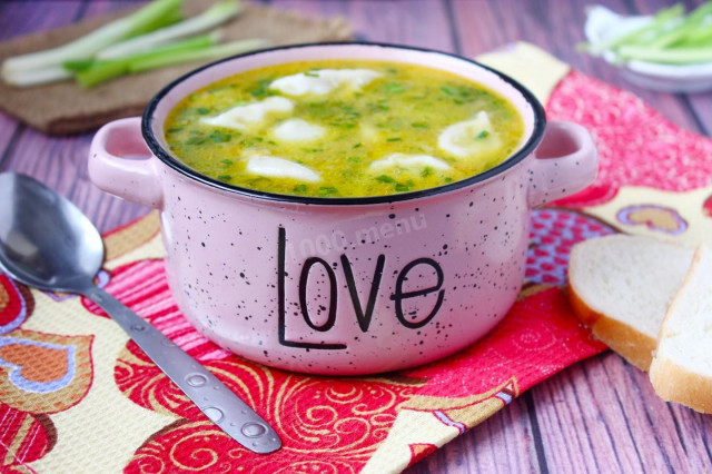 Soup with dumplings and potatoes