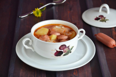 Sausage and cabbage soup